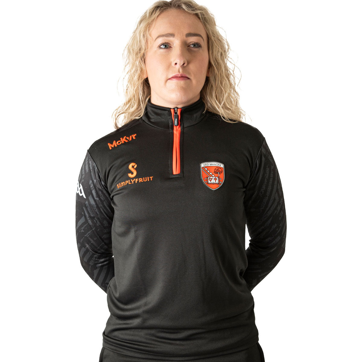Mc Keever Armagh GAA Boost 1/4 Zip - Womens - Black/Charcoal