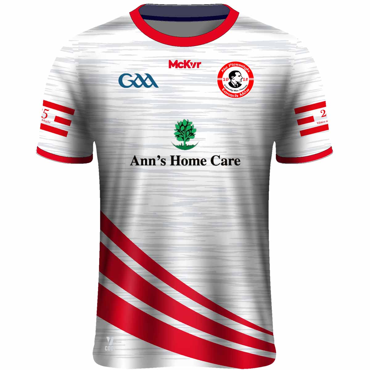 Mc Keever Na Piarsaigh Eanach Mor CLG Reserve Junior Jersey - Youth - Silver/Red