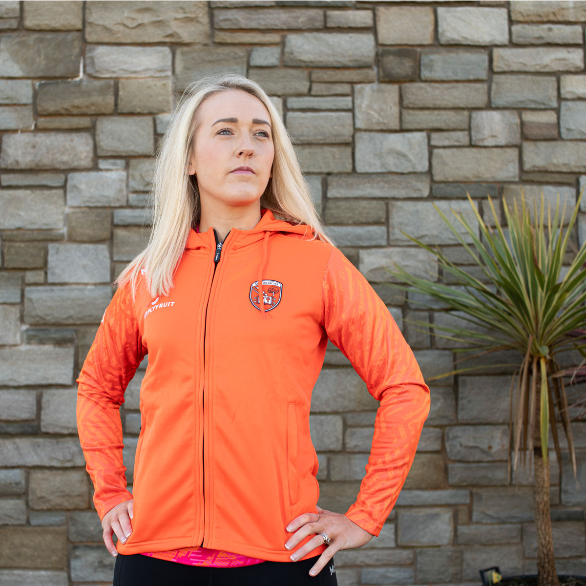 Mc Keever Armagh GAA Boost Full Zip Jacket - Womens - Orange/White