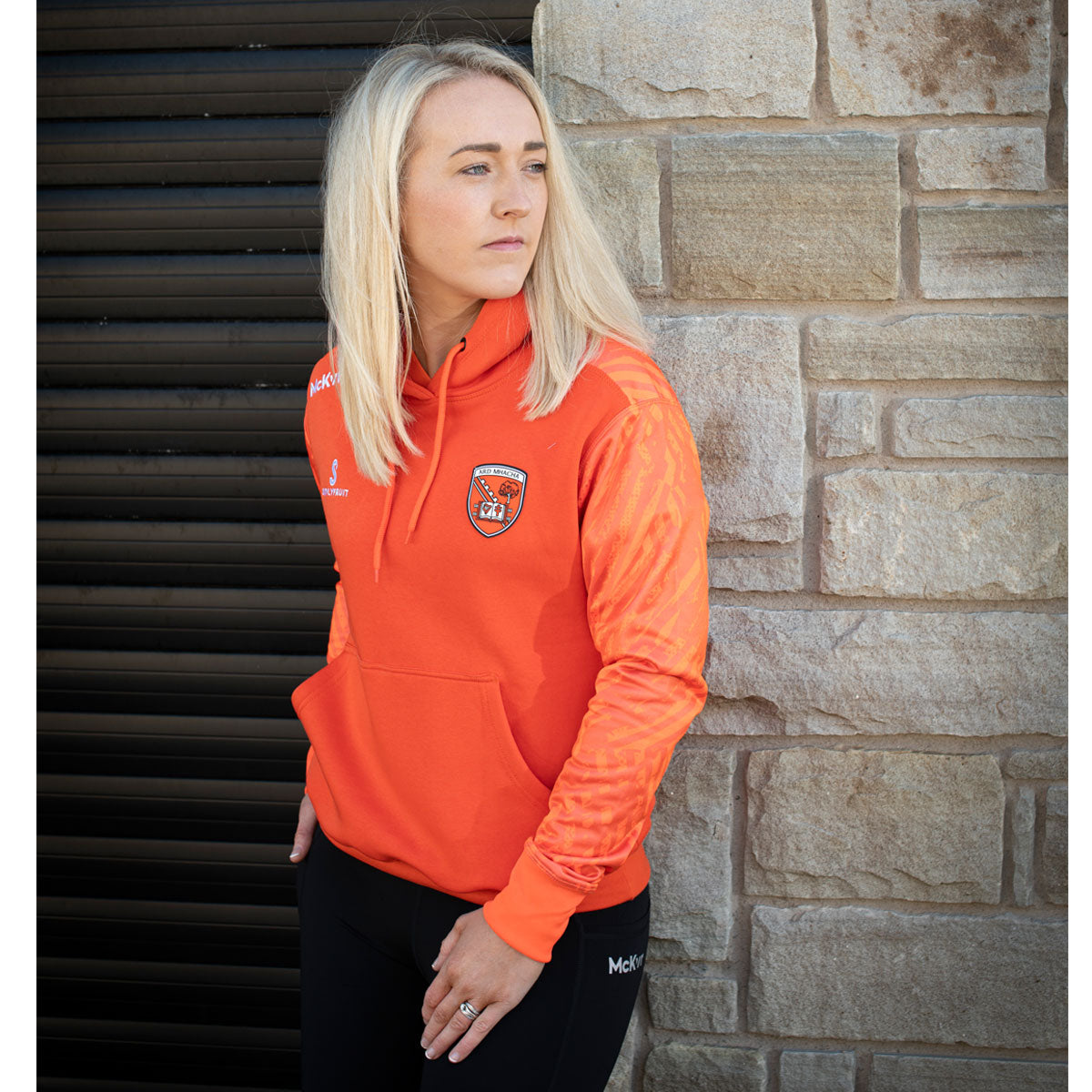 Mc Keever Armagh GAA Boost Hoodie - Womens - Orange/White