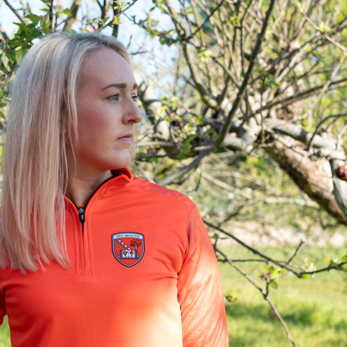 Mc Keever Armagh GAA Boost 1/4 Zip - Womens - Orange/White