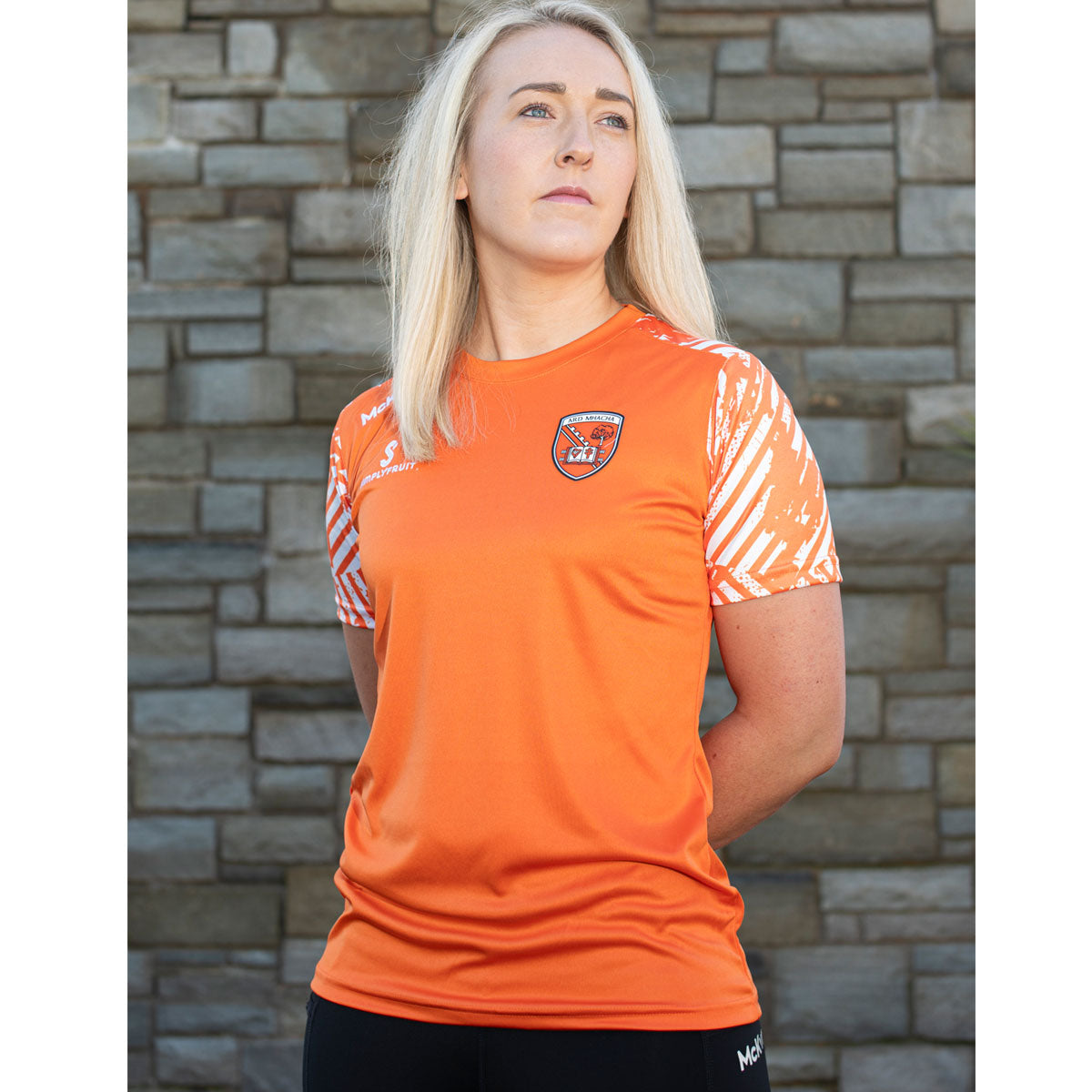 Mc Keever Armagh GAA Boost Tee - Womens - Orange/White