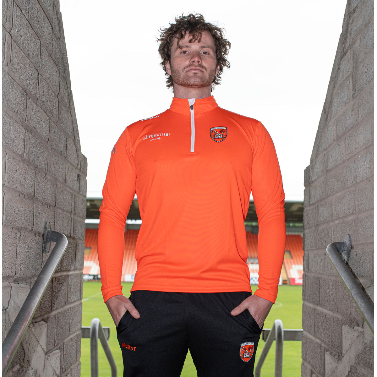 Mc Keever Armagh GAA Official Vital Lightweight 1/4 Zip Top - Adult - Orange