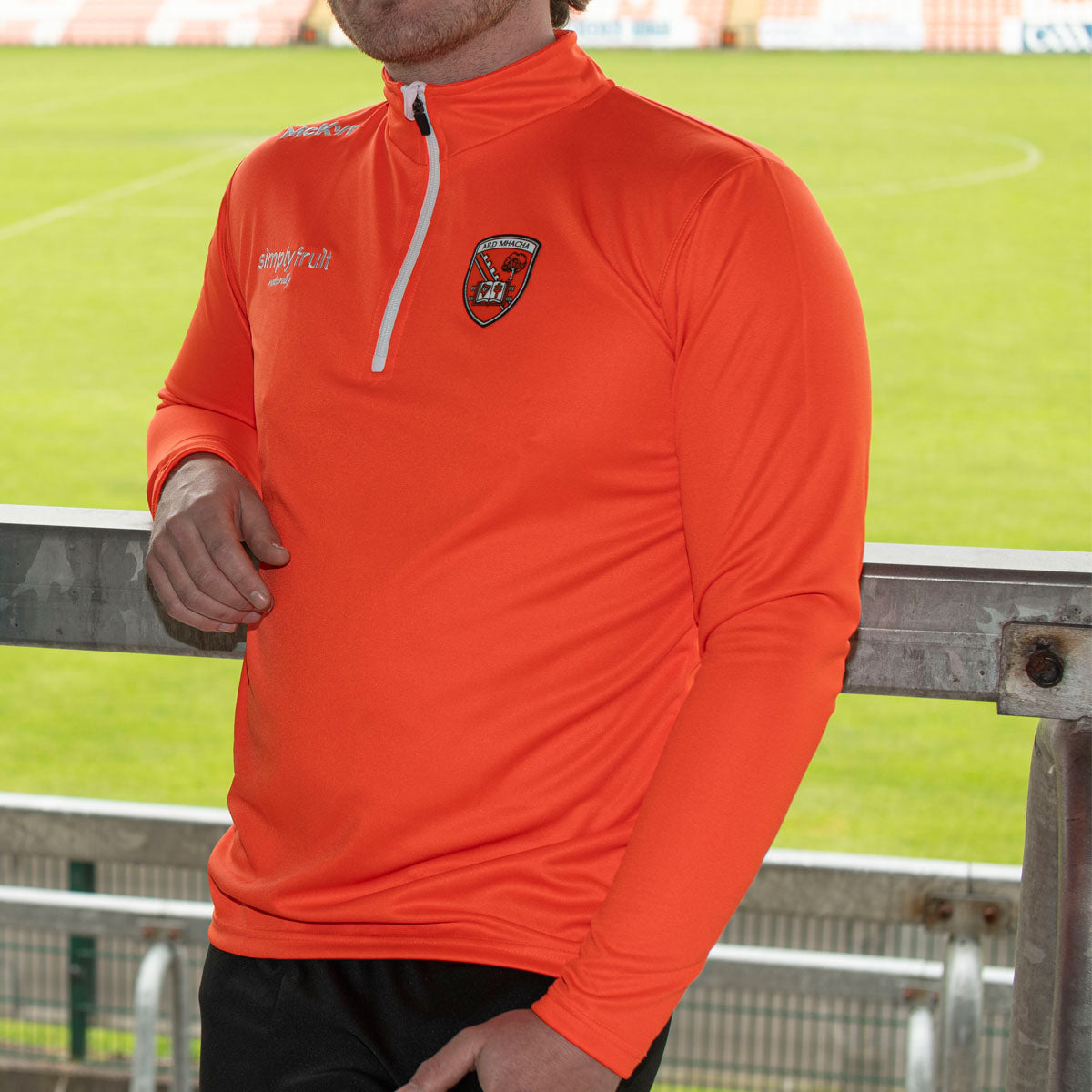 Mc Keever Armagh GAA Official Vital Lightweight 1/4 Zip Top - Adult - Orange