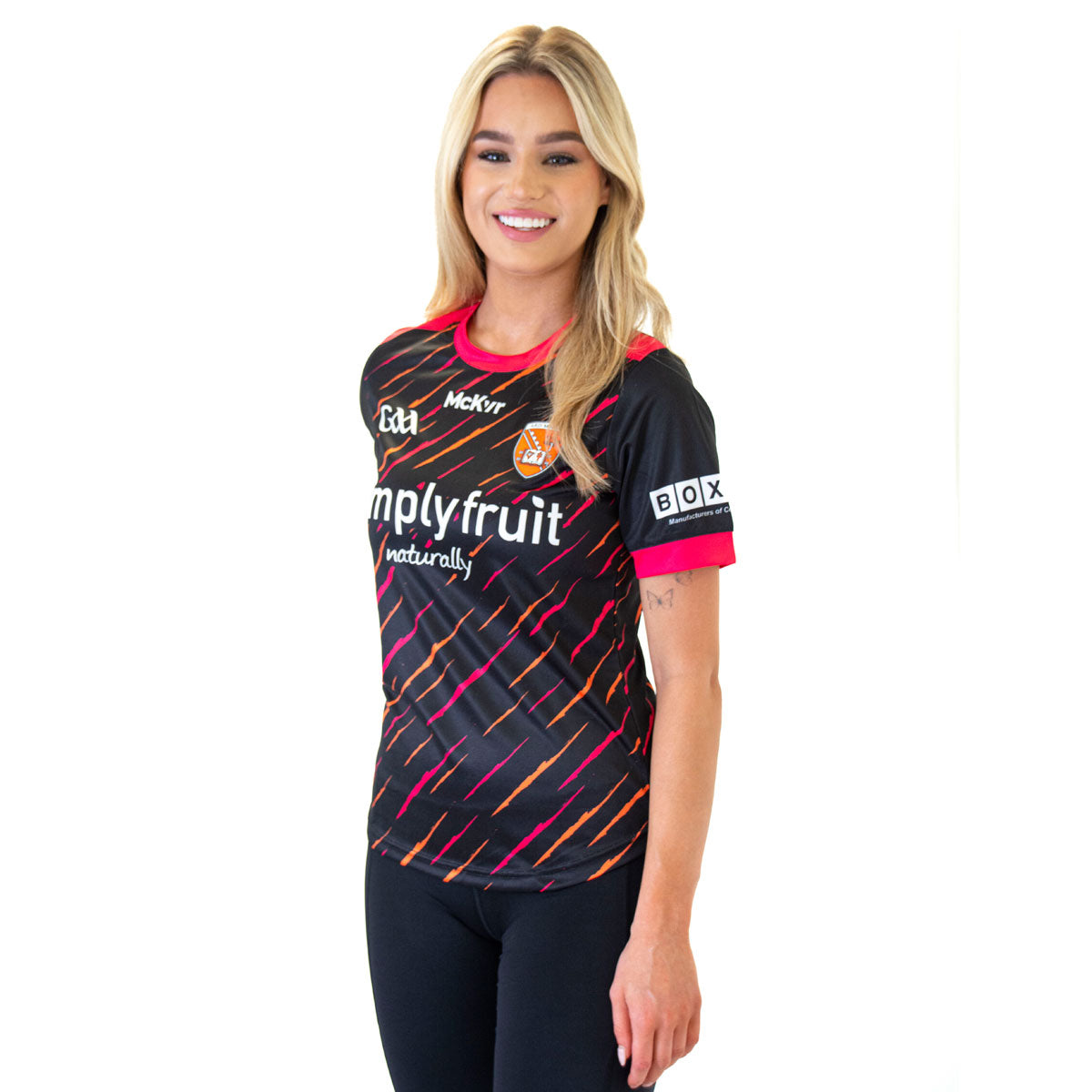Mc Keever Armagh GAA Official Pulse Training Jersey - Womens - Black/Pink/Orange