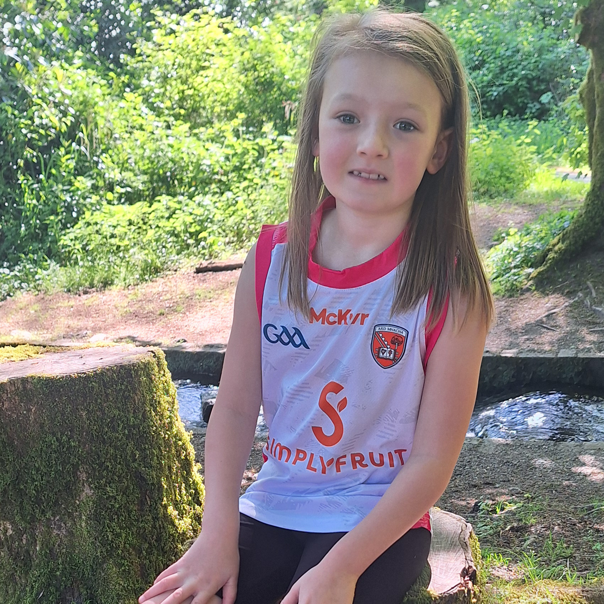 Mc Keever Armagh GAA Boost Training Vest - Youth - White/Pink
