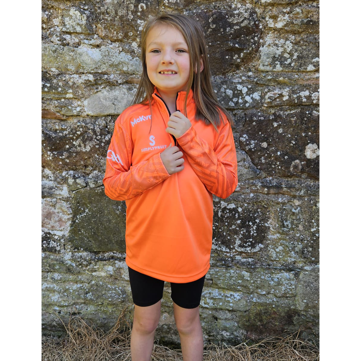 Mc Keever Armagh GAA Boost 1/4 Zip - Youth - Orange/White