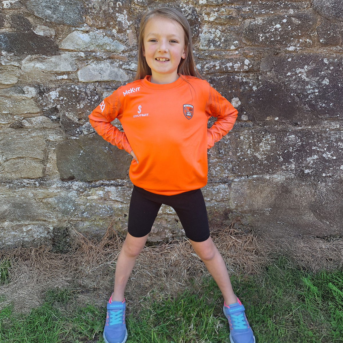 Mc Keever Armagh GAA Boost Sweat Top - Youth - Orange/White