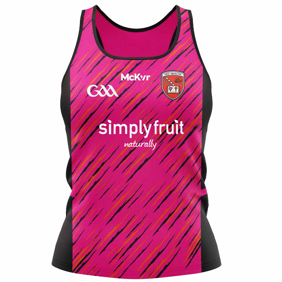 Mc Keever Armagh GAA Official Pulse Training Vest - Womens - Pink/Black/Orange