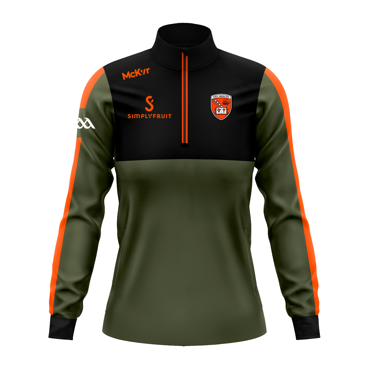 McKvr Armagh GAA Edge 1/4 Zip - Womens - Olive/Black