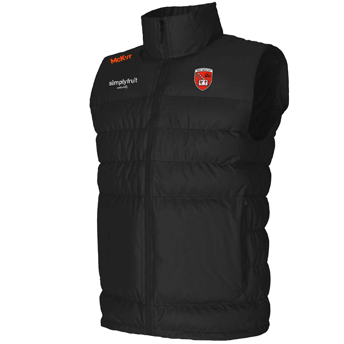 Mc Keever Armagh GAA Official Vital Padded Gilet - Youth - Black/White