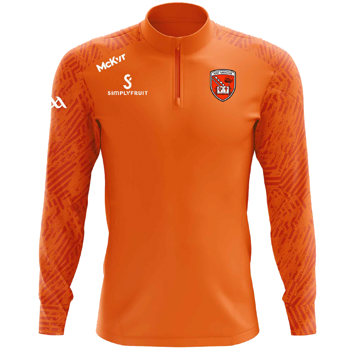 Mc Keever Armagh GAA Boost 1/4 Zip - Womens - Orange/White