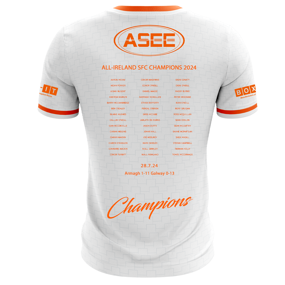 Mc Keever Armagh GAA Official All Ireland Winners Jersey - Adult - Player Fit - White