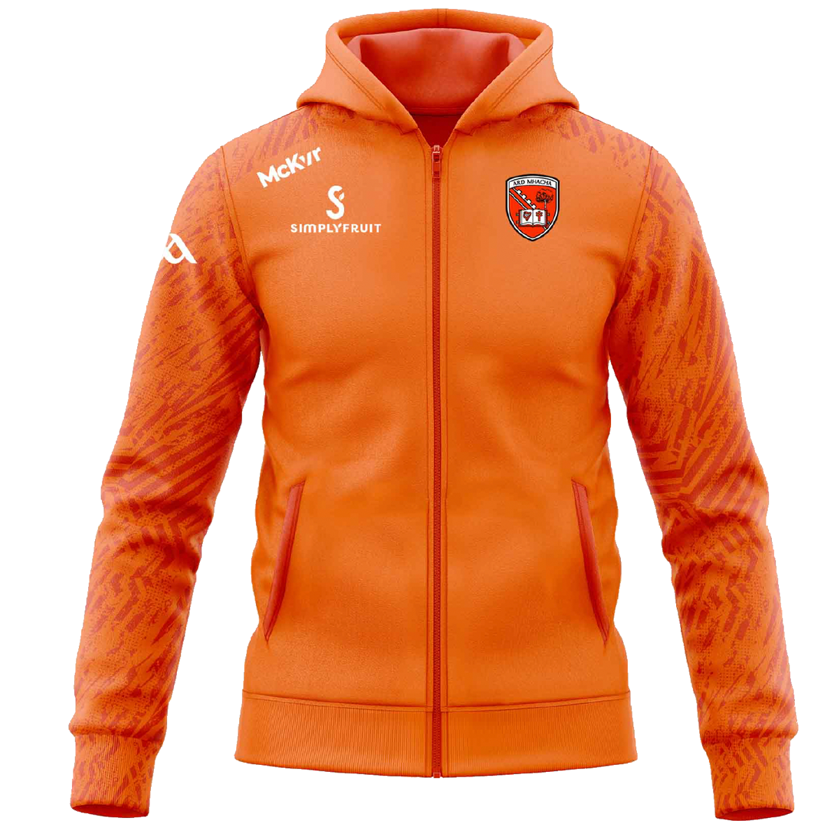 Mc Keever Armagh GAA Boost Full Zip Jacket - Womens - Orange/White