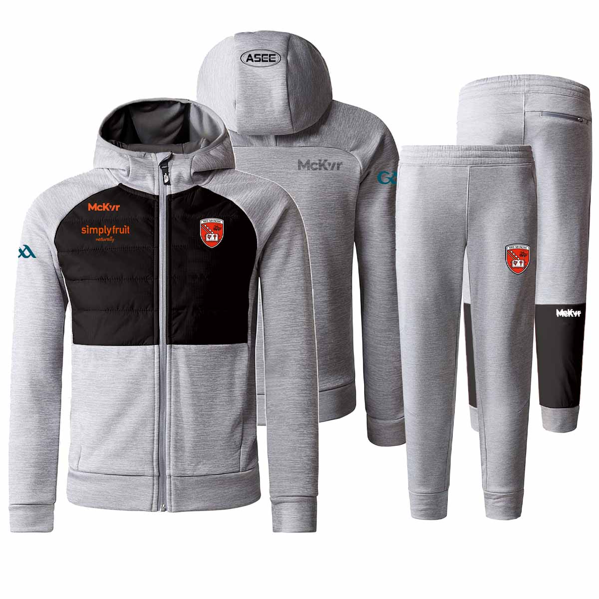 Mc Keever Armagh GAA Official Vital Tracksuit - Kids - Grey/Black