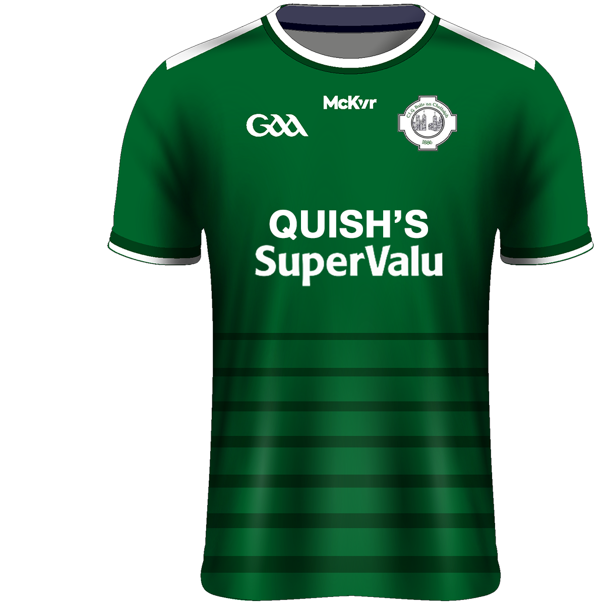 Mc Keever Ballincollig GAA Official Home Jersey - Youth - Green/White