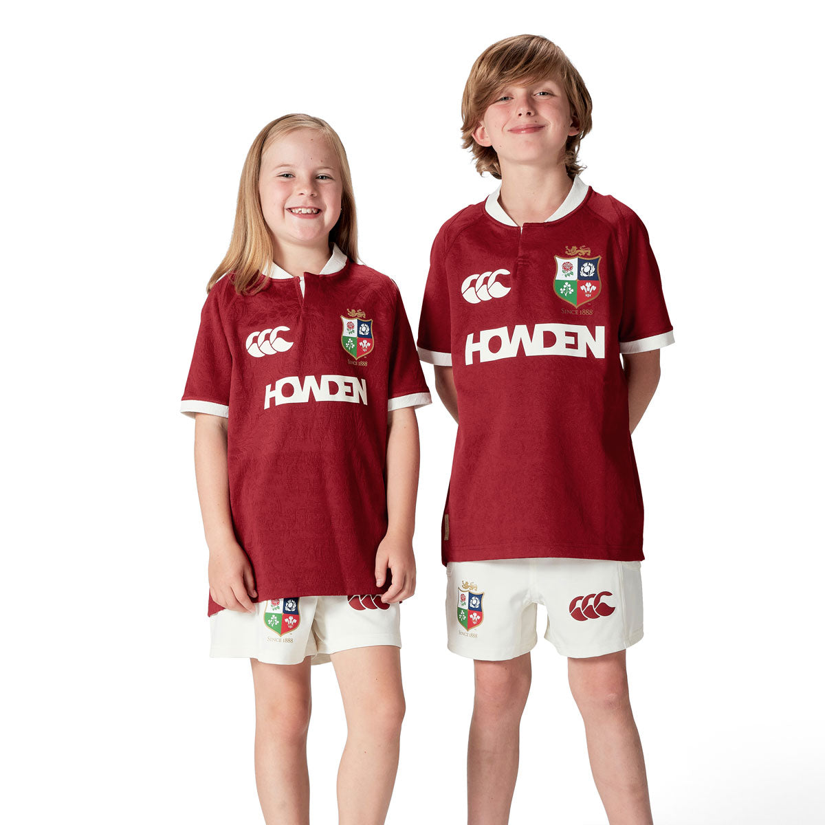 Canterbury British and Irish Lions Replica Rugby Jersey - Youth - Red Dahilia