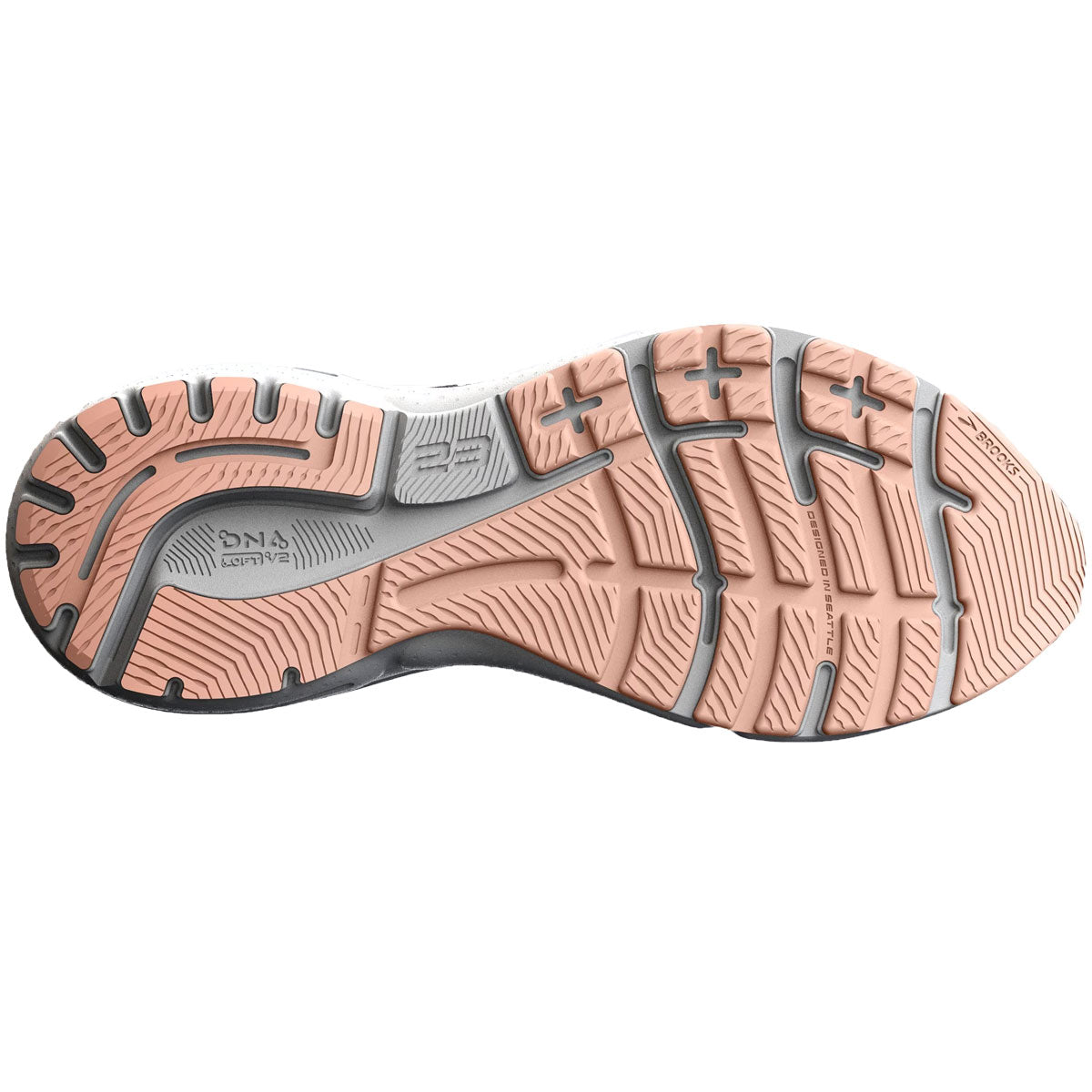 Brooks Adrenaline GTS 23 Running Shoes - Womens - Peacoat/Tangerine/Peach
