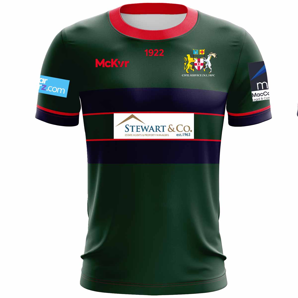 Mc Keever Civil Service NI RFC Minis Jersey - Youth - Green