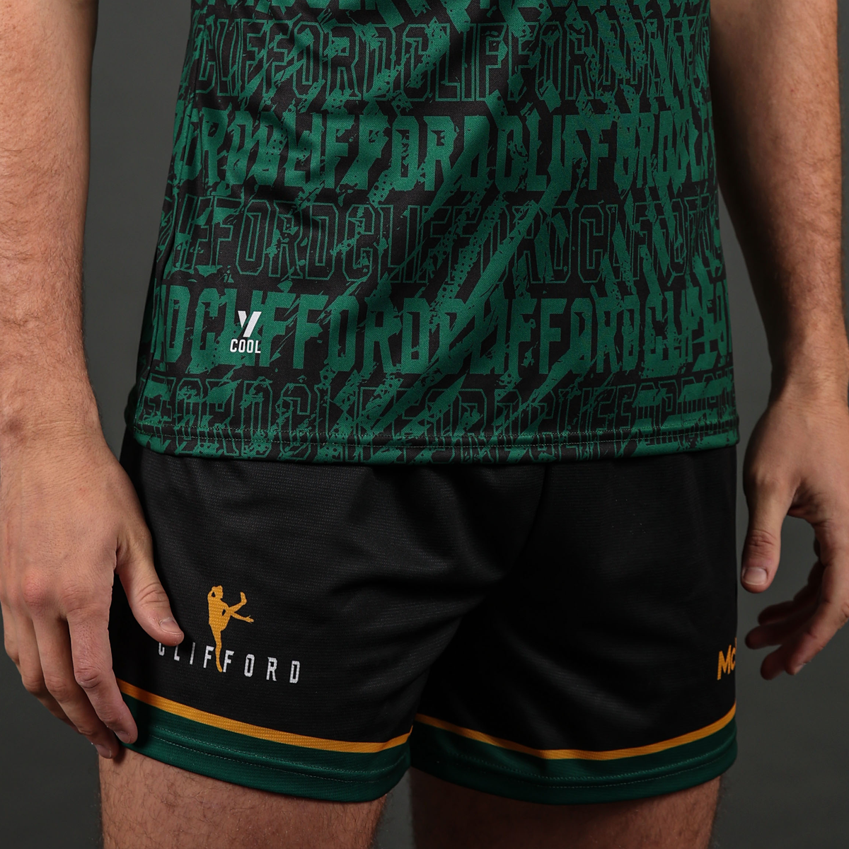McKvr Clifford Shorts - Adult - Black/Green/Amber