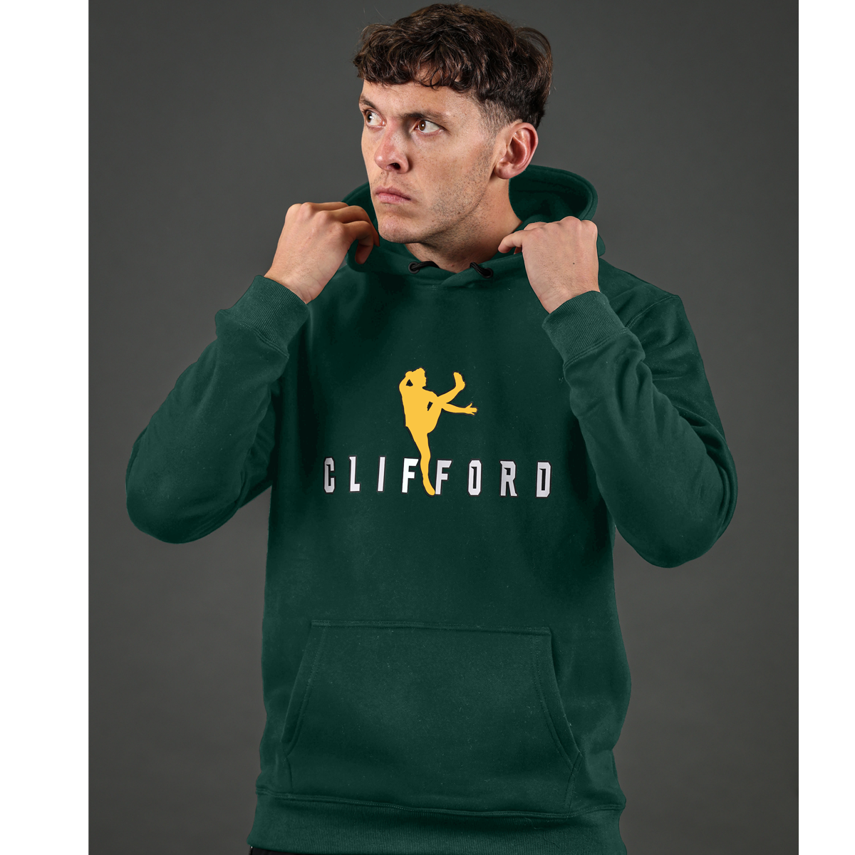 McKvr Clifford Hoodie - Youth - Forest Green/Amber