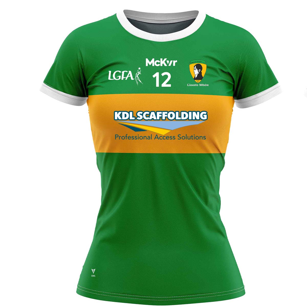 Mc Keever Clonmore Robert Emmets LGFA Numbered Home Jersey - Womens - Green