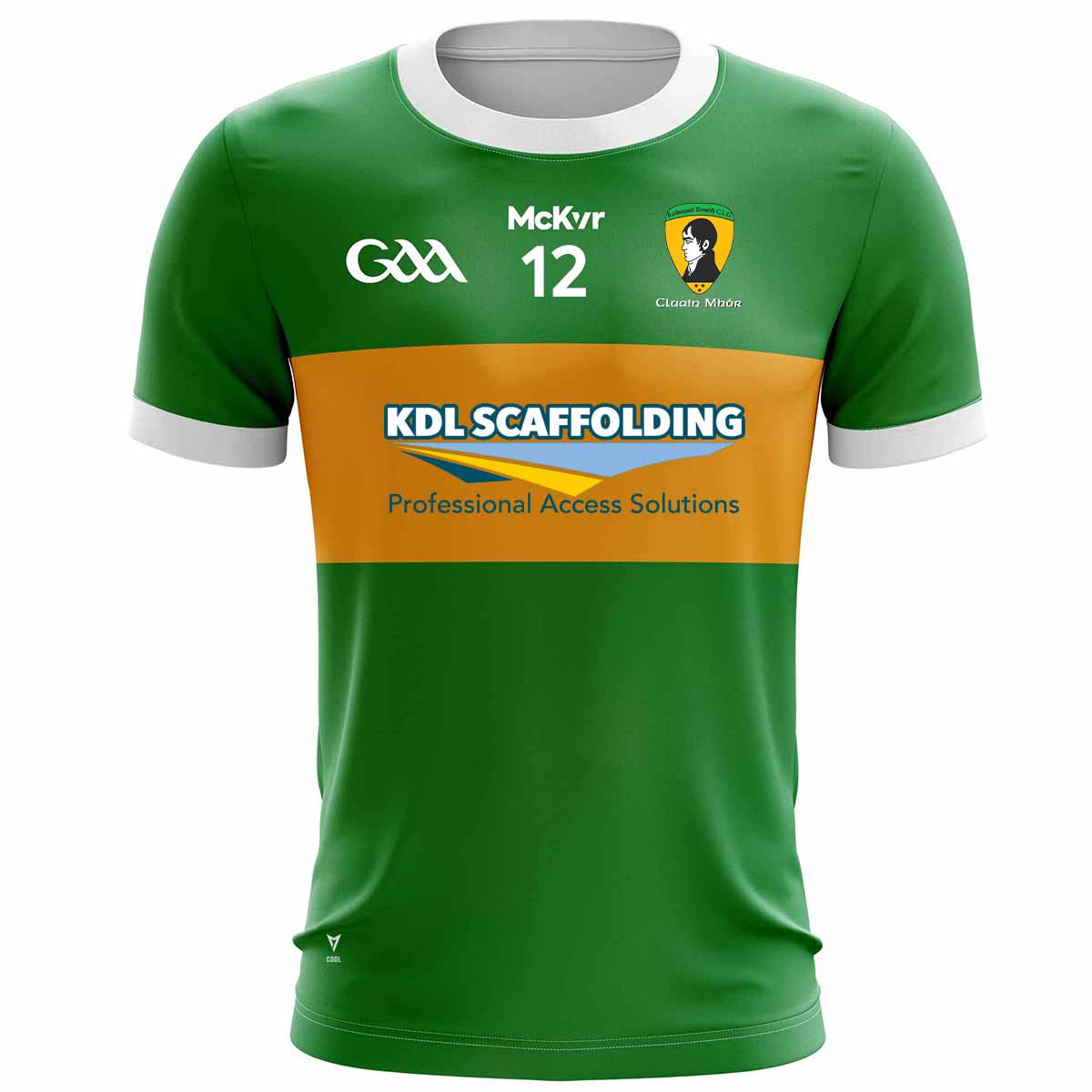 Mc Keever Clonmore Robert Emmets GFC Numbered Home Jersey - Youth - Green