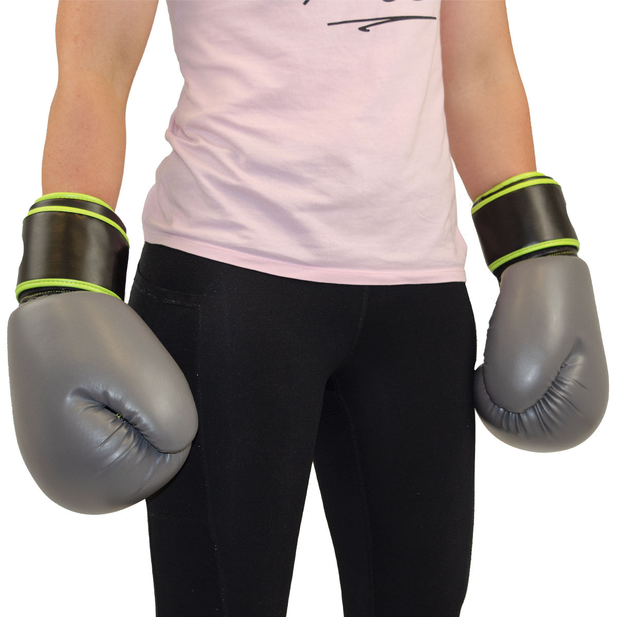 Fitness Mad PVC Sparring Gloves - Green/Grey