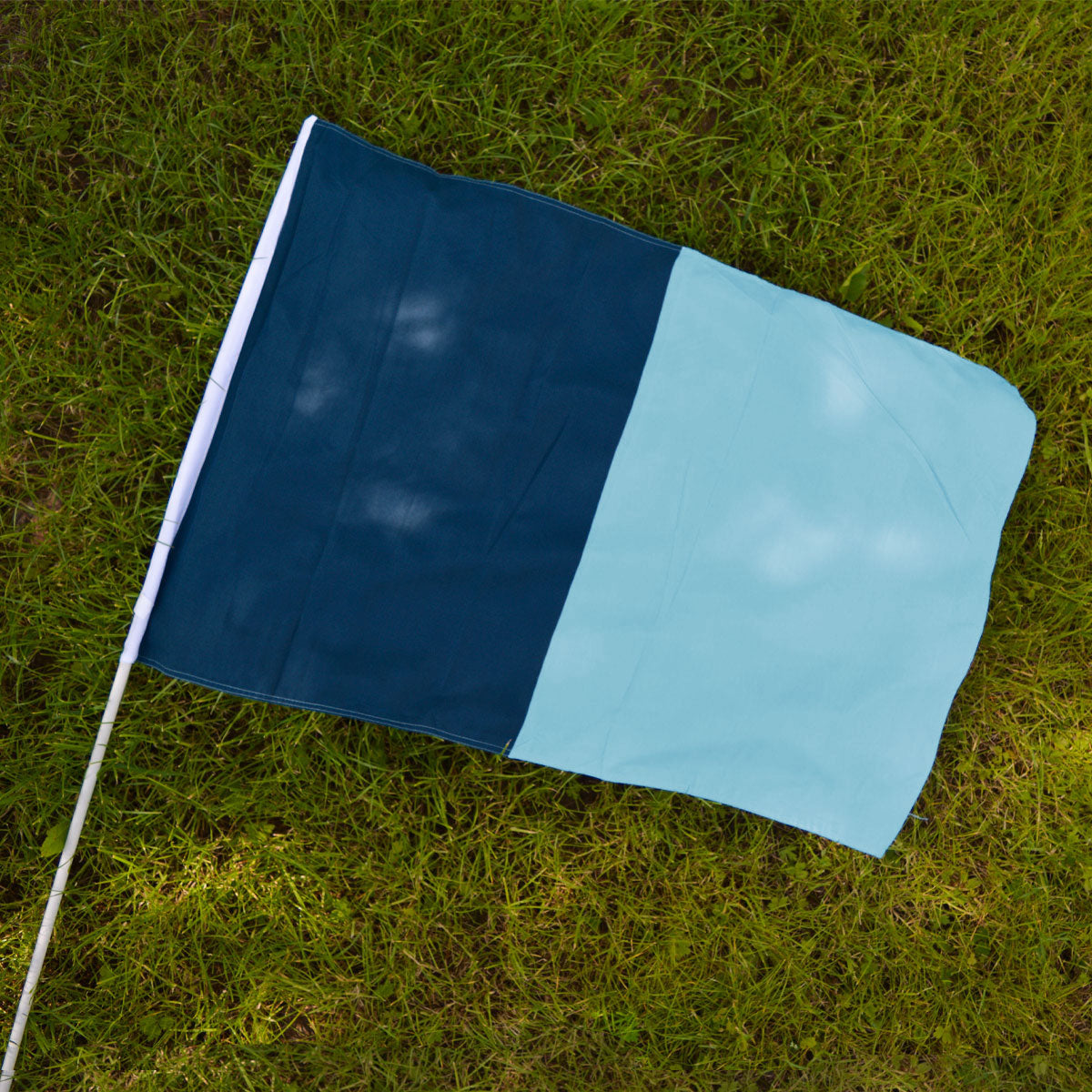 The GAA Store Navy/Sky Half and Half Flag