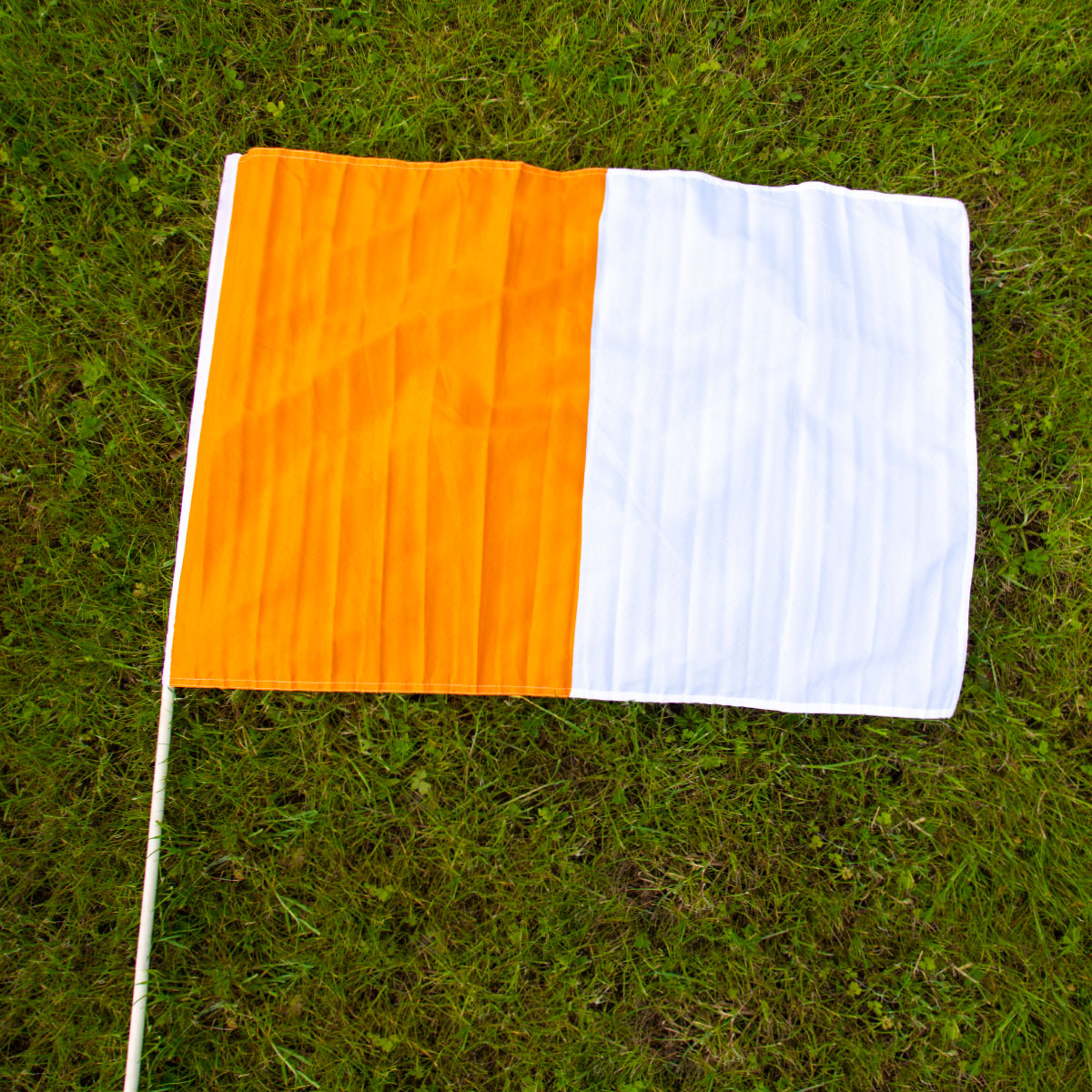 Mc Keever Sports Orange/White Half and Half Flag