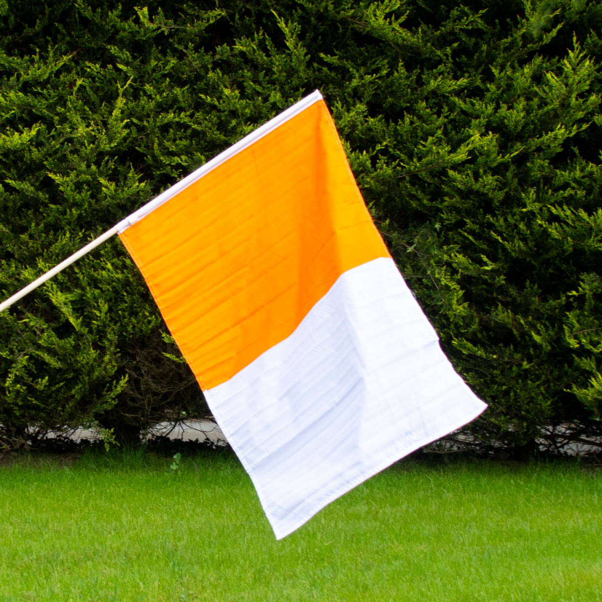 Mc Keever Sports Orange/White Half and Half Flag