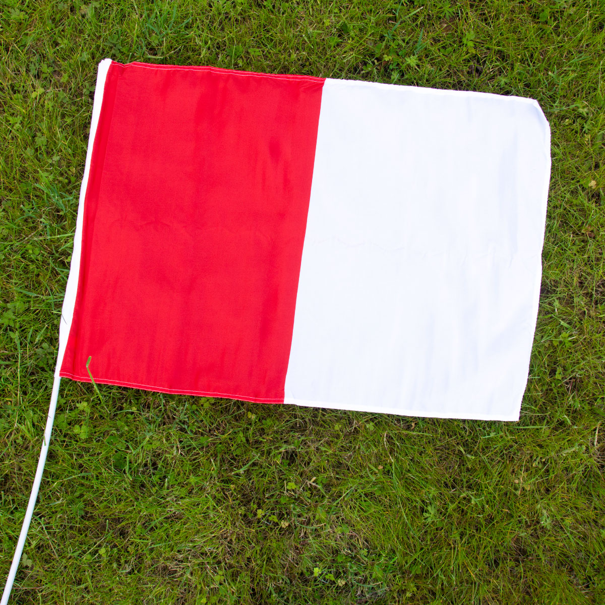 Mc Keever Sports Red/White Half and Half Flag