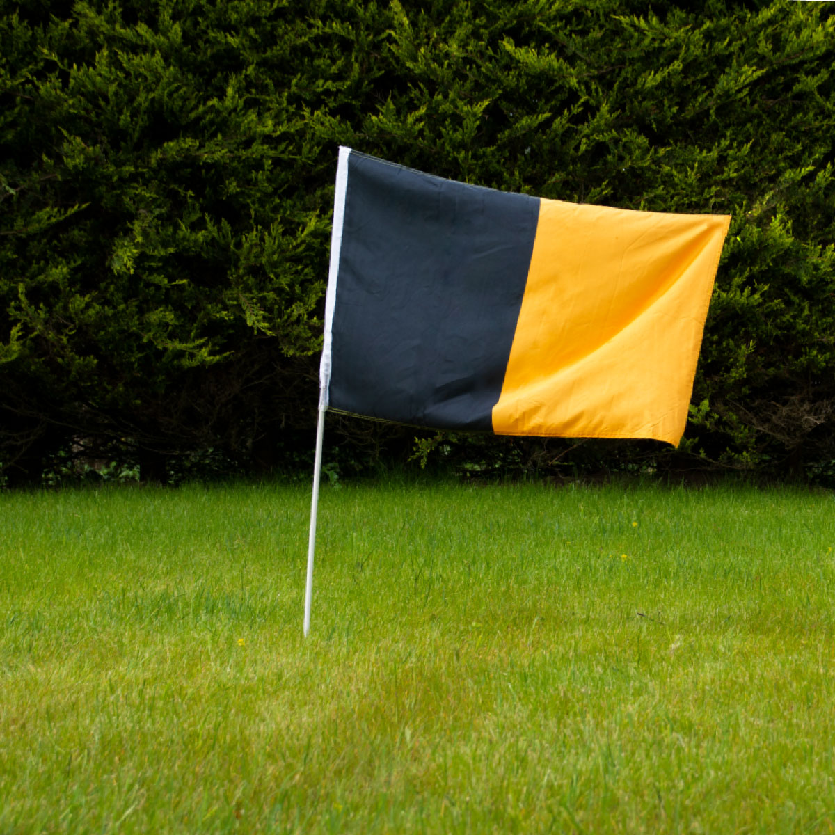 Mc Keever Sports Black/Amber Half and Half Flag