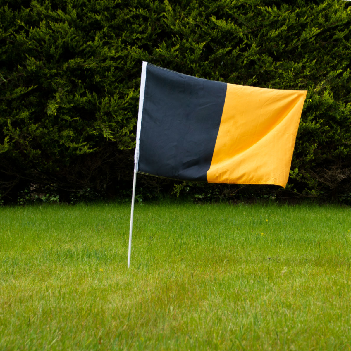 The GAA Store Black/Amber Half and Half Flag