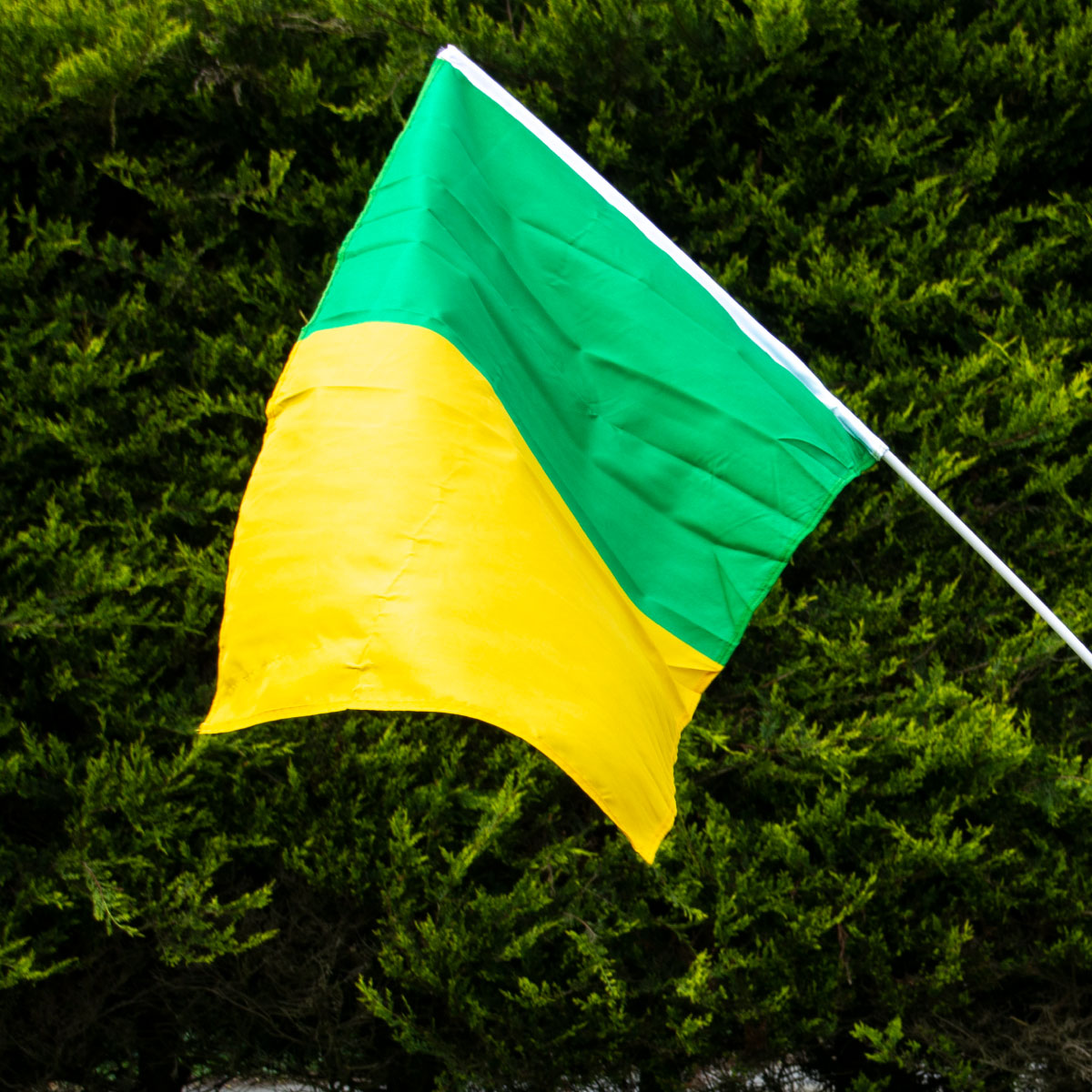 Mc Keever Sports Green/Gold Half and Half Flag