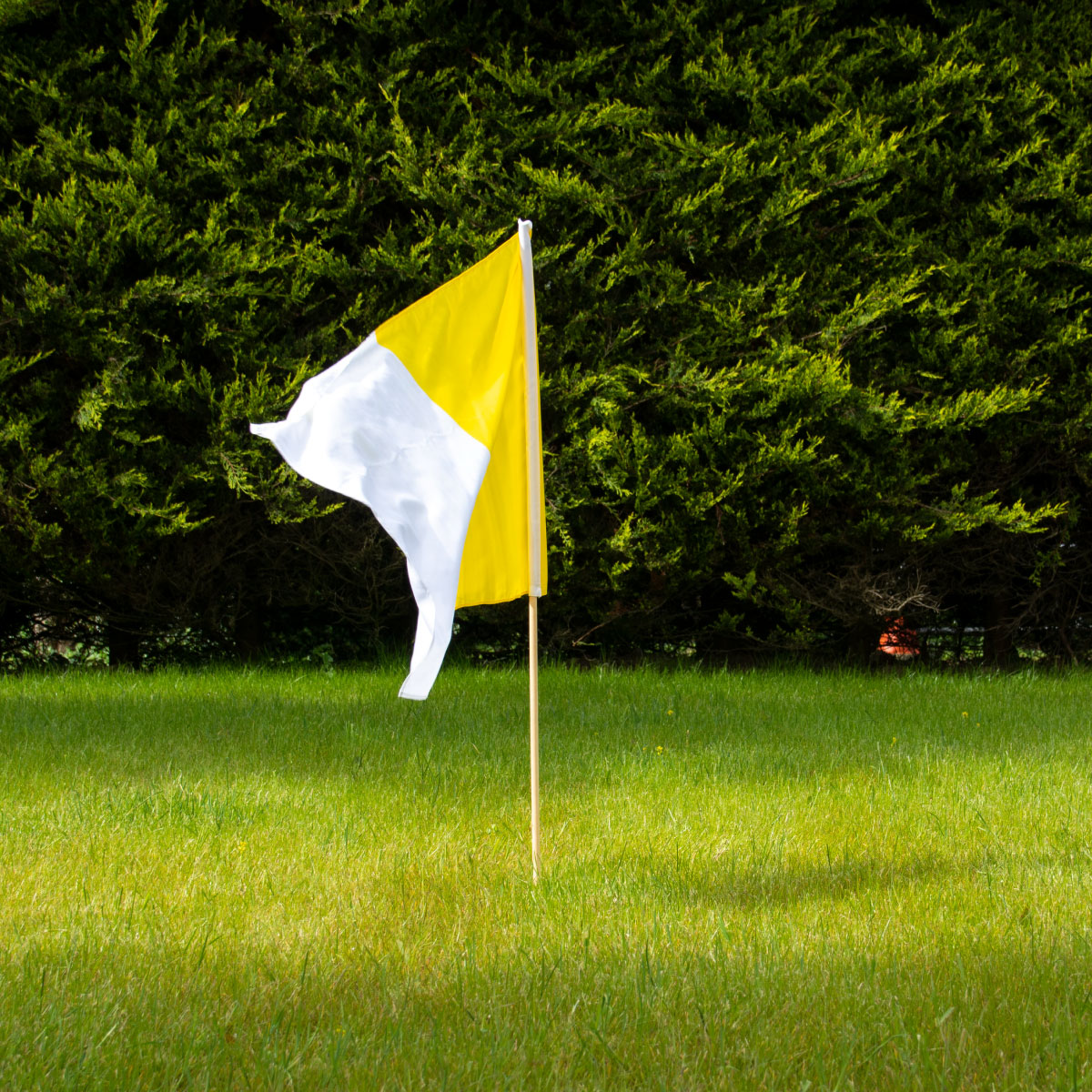 Mc Keever Sports Yellow/White Half and Half Flag