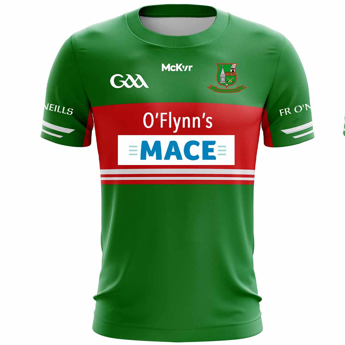 Mc Keever Fr O'Neills GAA Home Jersey - Adult - Green/Red Player Fit