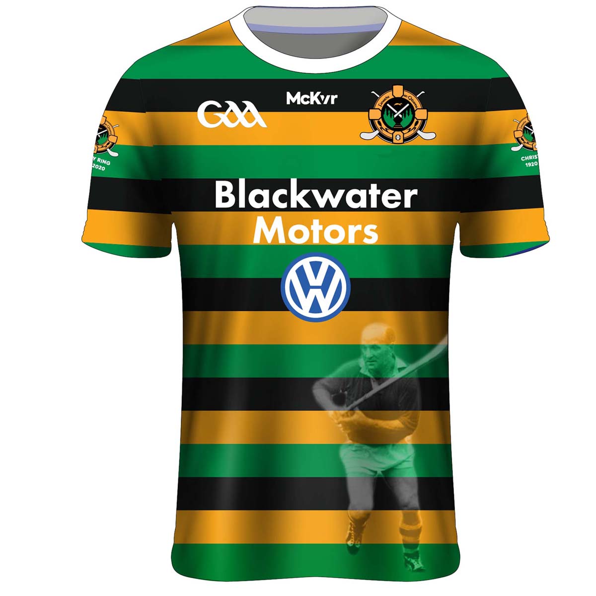 Mc Keever Glen Rovers Hurling Match Jersey - Youth - Green/Gold/Black