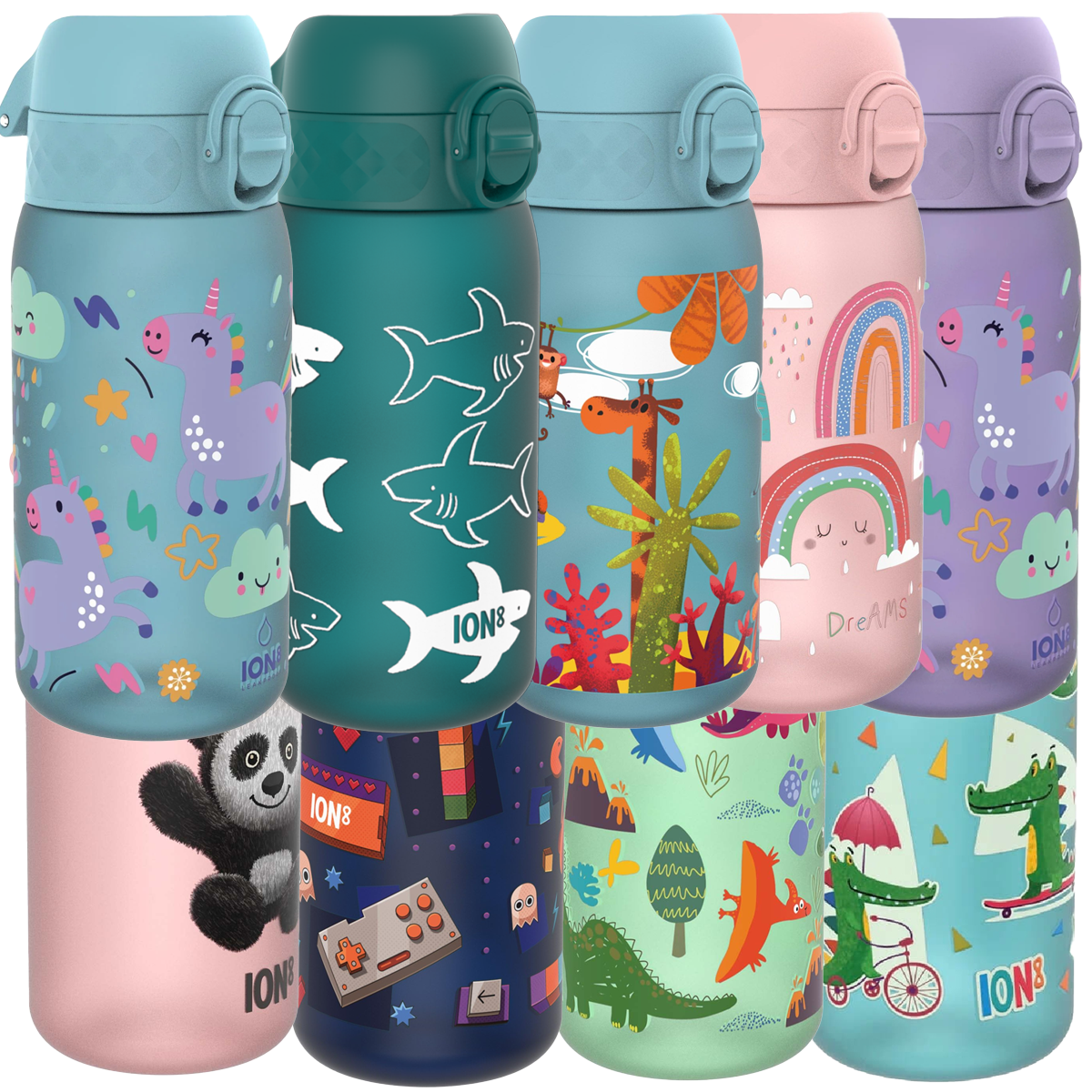 Ion8 Printed Leak Proof Kids Water Bottle - 350ml (12oz)