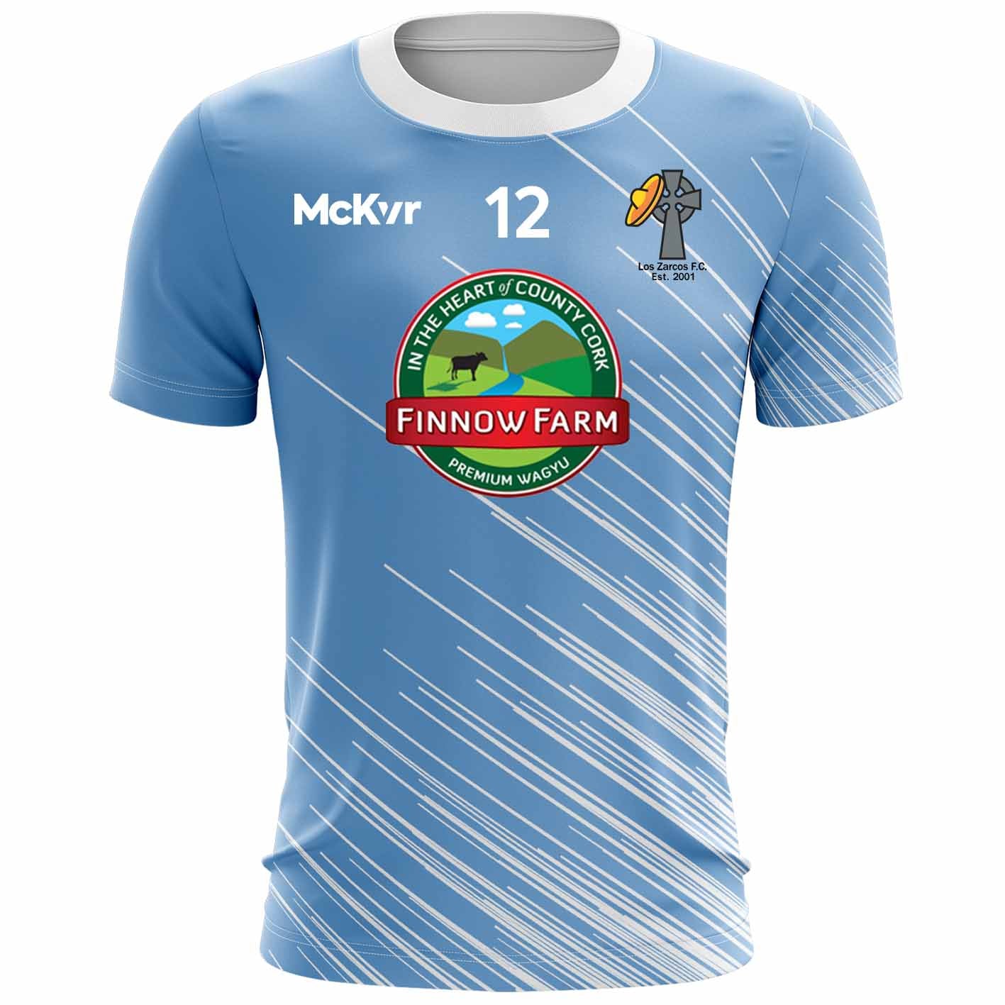 Mc Keever Los Zarcos FC Numbered U14 Playing Jersey - Adult - Sky