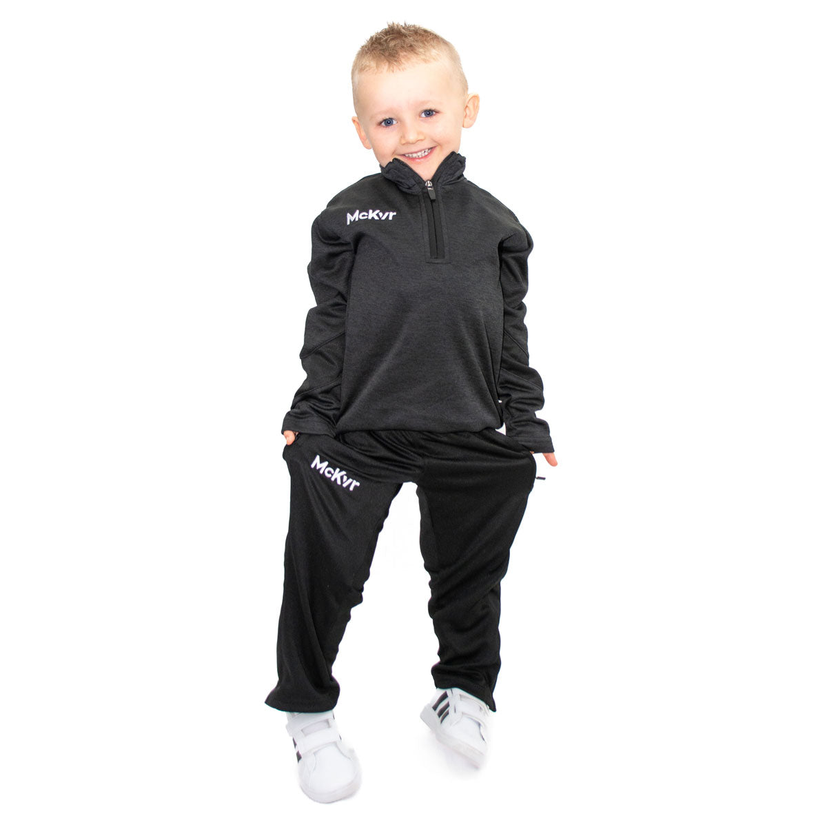 Mc Keever Core 22 1/4 Zip Top - Youth - Black
