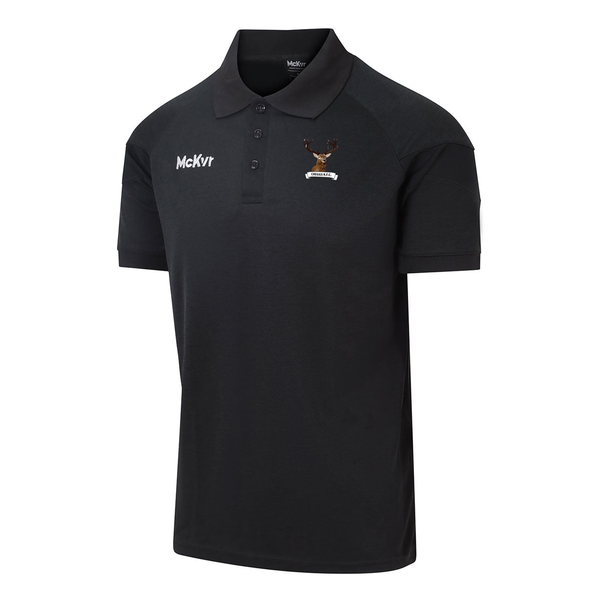 Mc Keever Creggs RFC Core 22 Polo Top - Adult - Black
