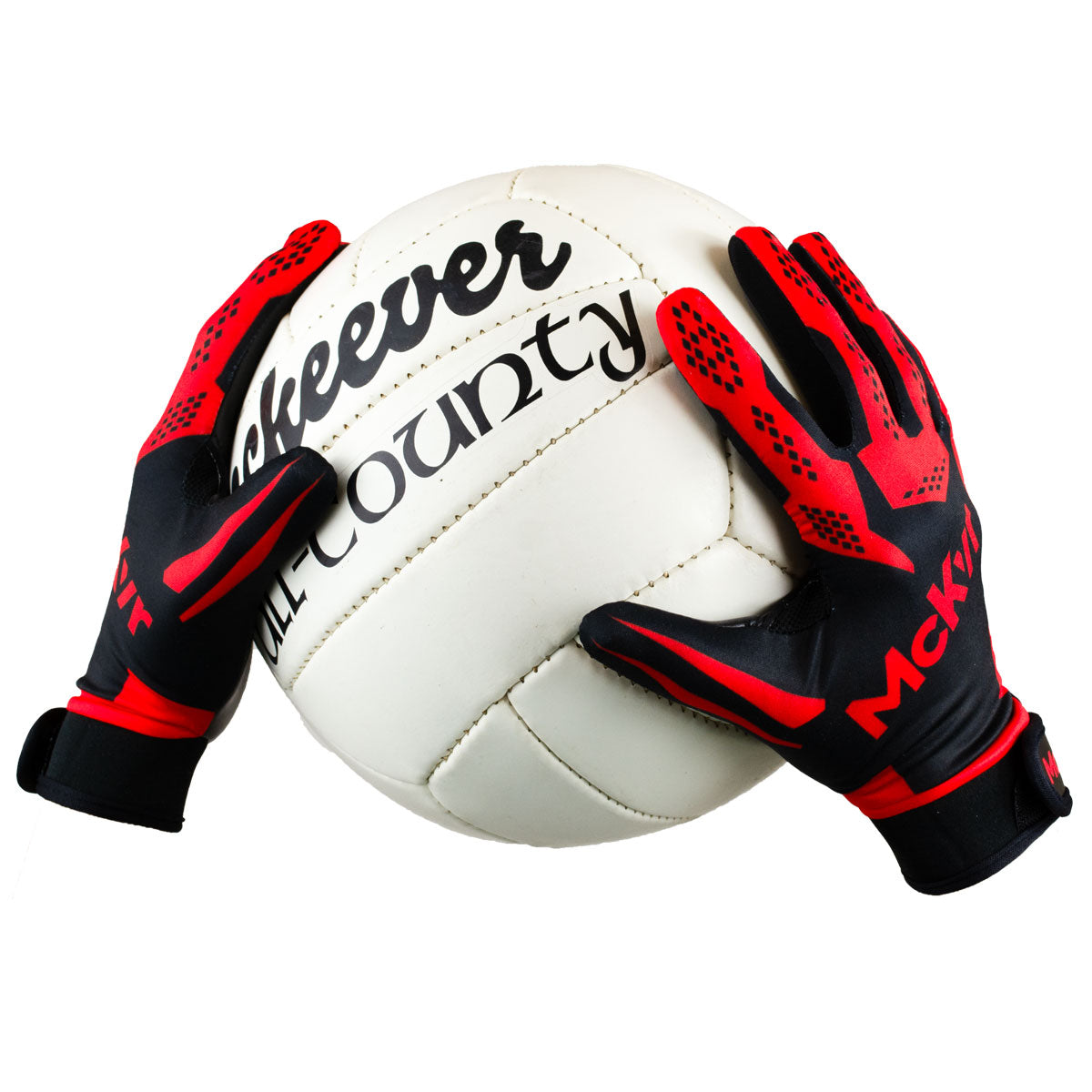 Mc Keever 2.0 Gaelic Gloves - Youth - Black/Red