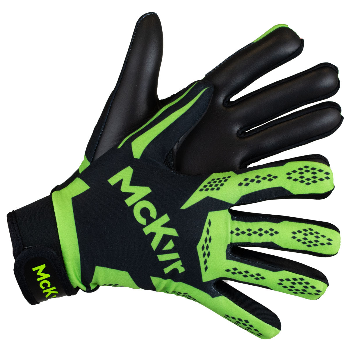 Mc Keever 2.0 Gaelic Gloves - Adult - Black/Lime Green