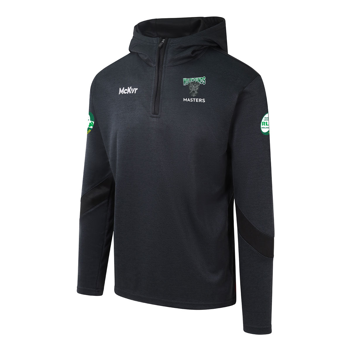Mc Keever Rugby League Ireland Masters Core 22 1/4 Zip Hoodie - Adult - Black
