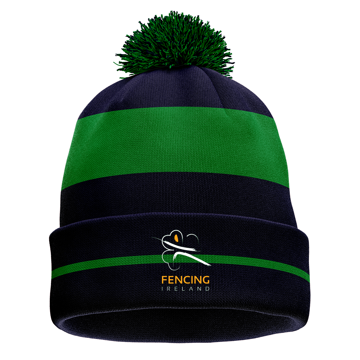 McKvr Fencing Ireland Core Pro Bobble Hat - Adult - Navy/Green
