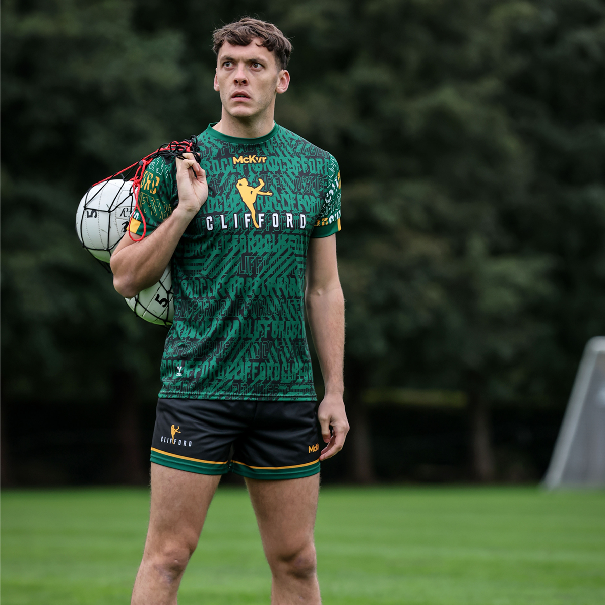 McKvr Clifford Shorts - Youth - Black/Green/Amber