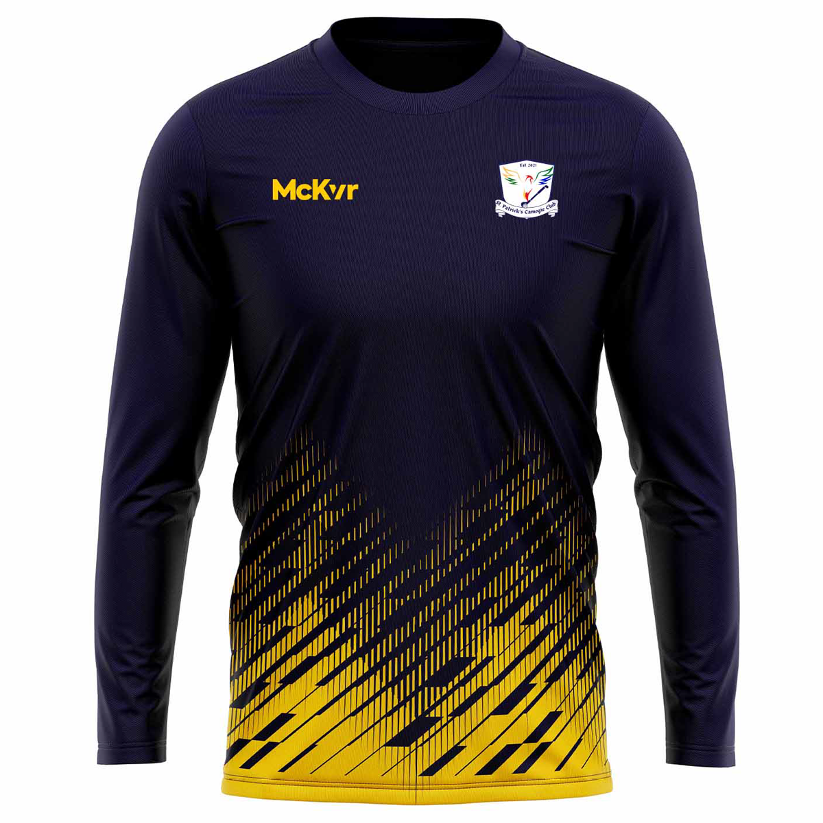 McKvr St Patricks Camogie Club Long Sleeve Tech Top Design 1 - Womens - Navy