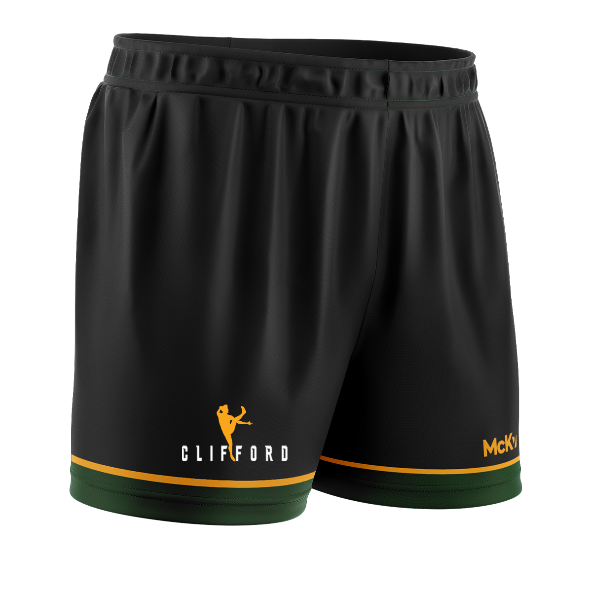 McKvr Clifford Shorts - Adult - Black/Green/Amber