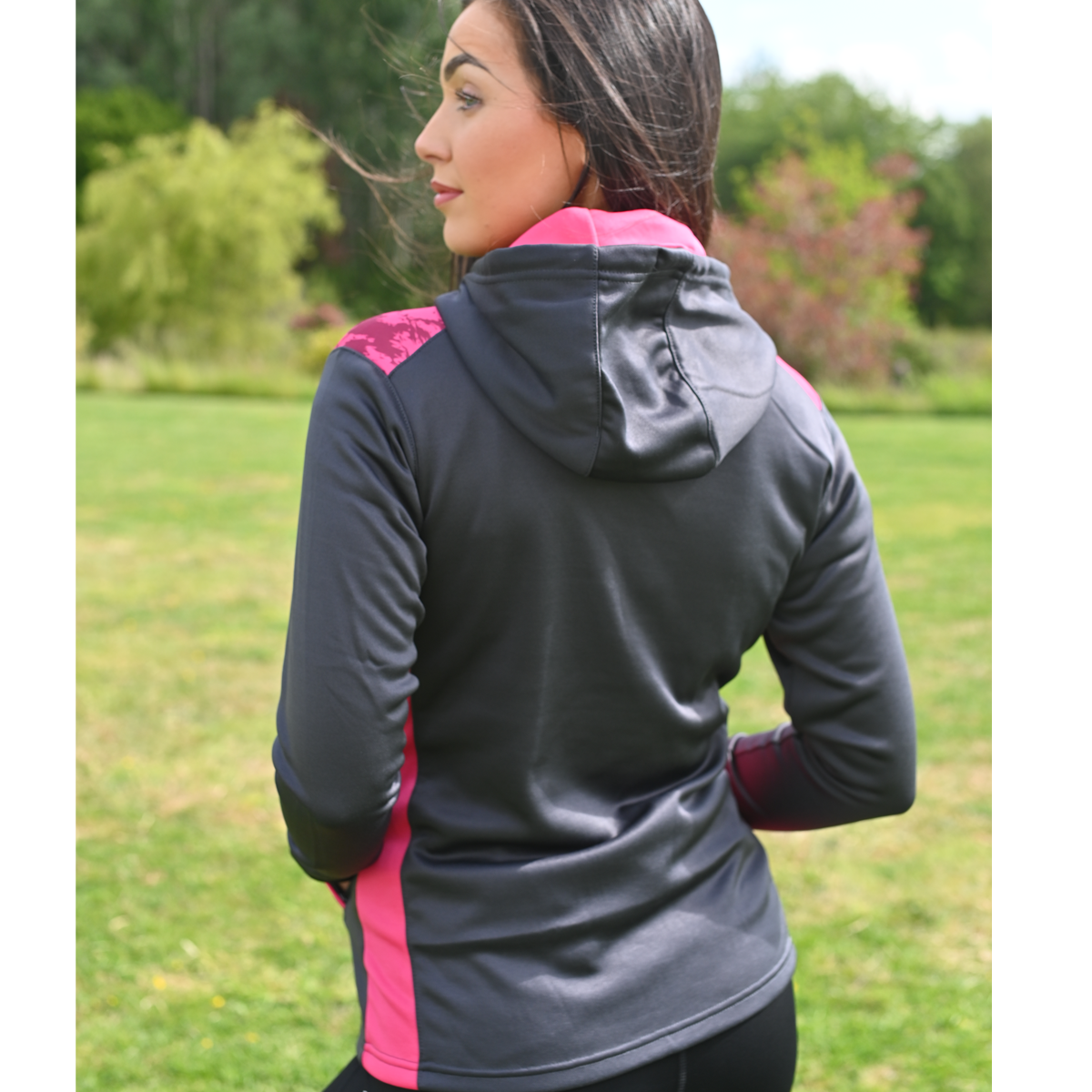 Mc Keever Westmeath GAA Boost Full Zip Hoodie - Womens - Charcoal/Magenta